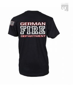 T-Shirt "GFD" Farbkombi. rot/weiß